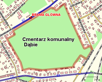 mapka cmentarza D�bie