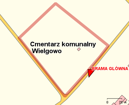 mapka cmetarza Wielgowo