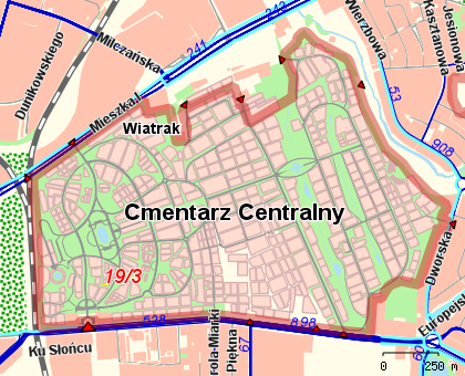 po�o�enie kwatery na mapie cmentarza